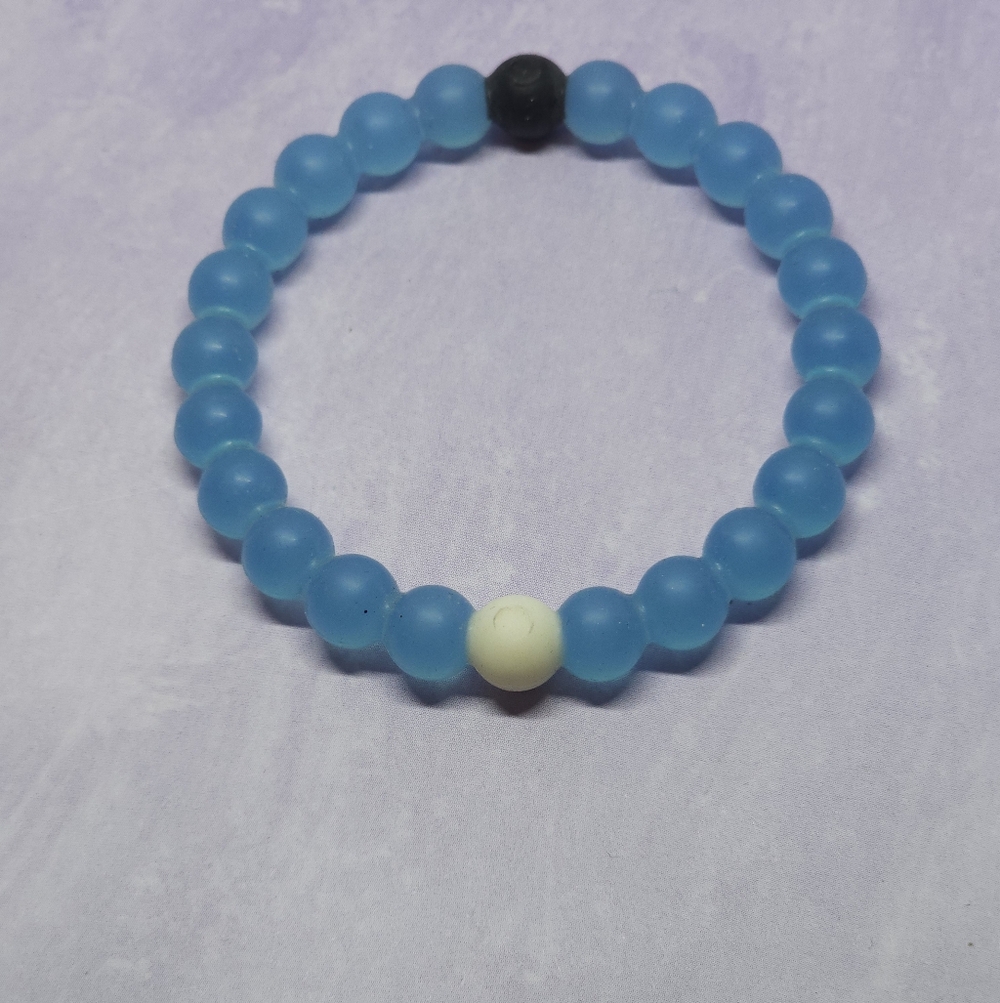 Lokai Set Of 3 Bracelets Clear-Blue-Red - Picture 3 of 8